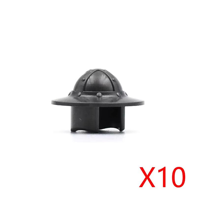 MOC Baustein Mittelalter Ritter Römischer Soldat Zubehör Helm Kopfbedeckung Flammenfeder Schwarzer Adler Schild König Umhang Ziegelstein Spielzeug