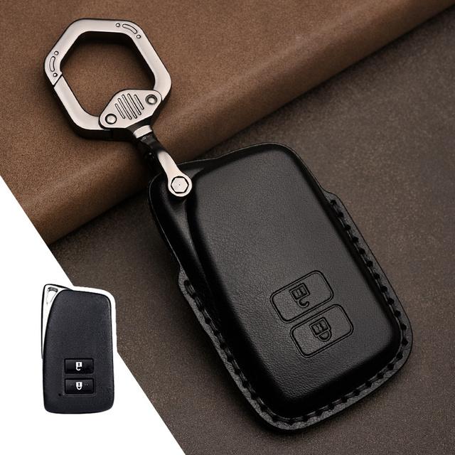 Leder-Fernschlüsselgehäuse-Abdeckungshalter für Lexus ES 300h 350 NX RX GS 250 350 RC 300 IS250 350 200t LS460 mit Schlüsselanhänger