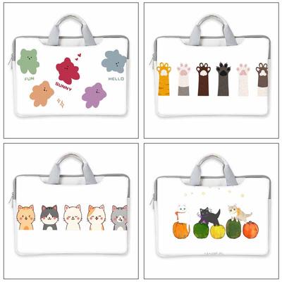 Bonita Bolsa para Portátil de 13.3 14 15.6 17.6 pulgadas Estuche para Portátil PU Impermeable Mensajero Hombro Bolsa con Correa Asa de Transporte Bolsa
