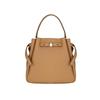 Romy Bucket Adjustable Detachable Shoulder Strap Hardware Accessories Pebbled Leather Bucket Bag Women Bags Tiramisu 166982-227