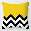 40X40 Yellow Geometric Throw Pillow Case Black Grey Striped Cushion Cover Modern Home Decor For Sofa Living Room Car Chair