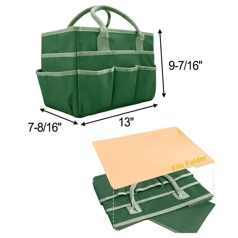 Craft and Office Supply Tote Bag with Five Side Pockets Water Resistant Oxford Fabric and Handles for Easy Organization