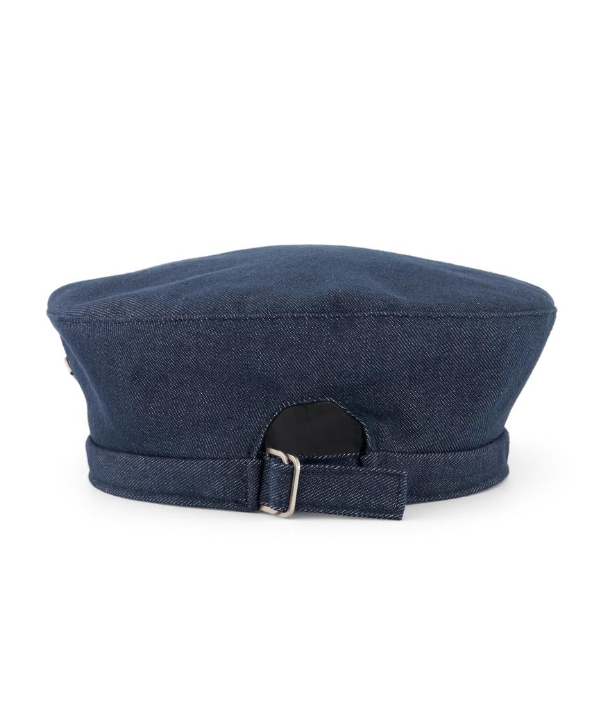Eondeokeonteulol Big Size Oversized Denim Classic Adjustable Beret Unisex Hat Uc / Over Fit Beret / Denim Bl