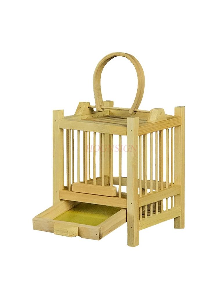 Heuschreckenkäfig Boutique Bambusgewebt Bambus Mit Schublade Haustierkäfig