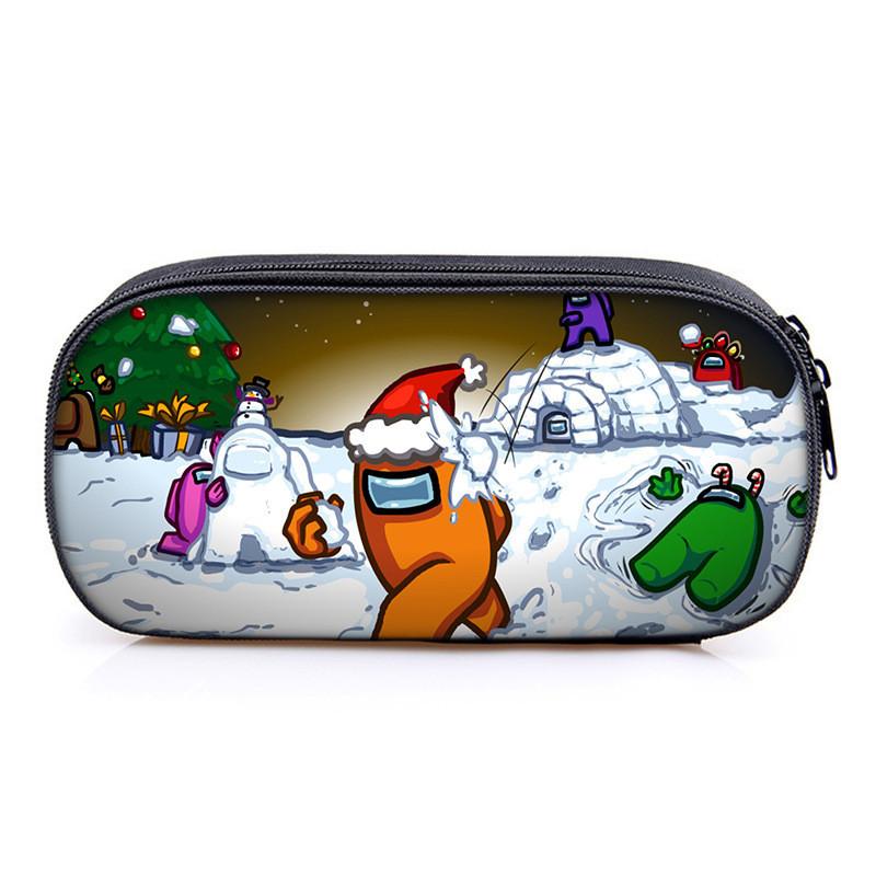 Among Us Game Characters Print Single Layer Stationery Storage Bag For Students