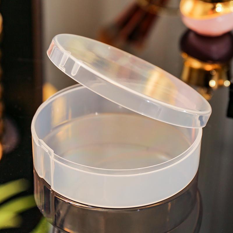 Powder Puff Case Multifunctional Cosmetic Storage Box Transparent Waterproof Dustproof Box 9x3cm чистый