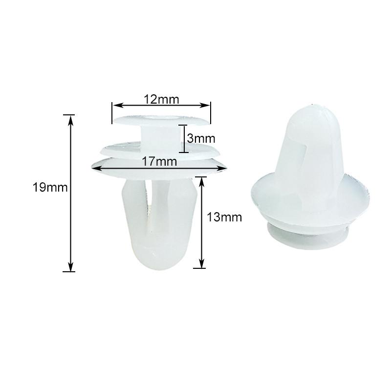 20 Pcs ABS Plastic Expansion Rivet Nut Buckle Clip Rivet Fastener Black White Auto parts repair tool decoration tool