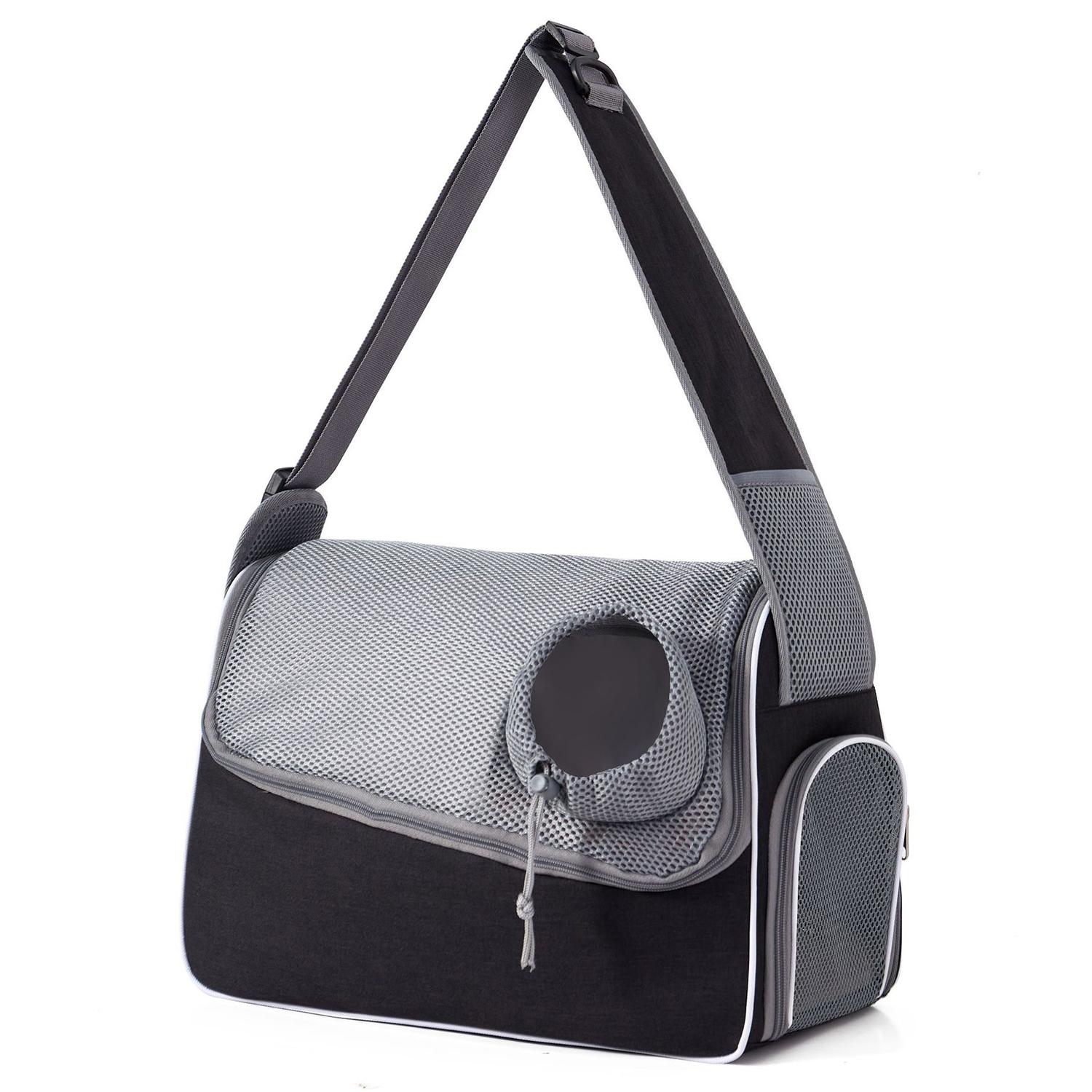 

QS-114 Portable Pet Gift Carrier Bag 300D Cationic Fabric Breathable Crossbody Bag for Cats Dogs B