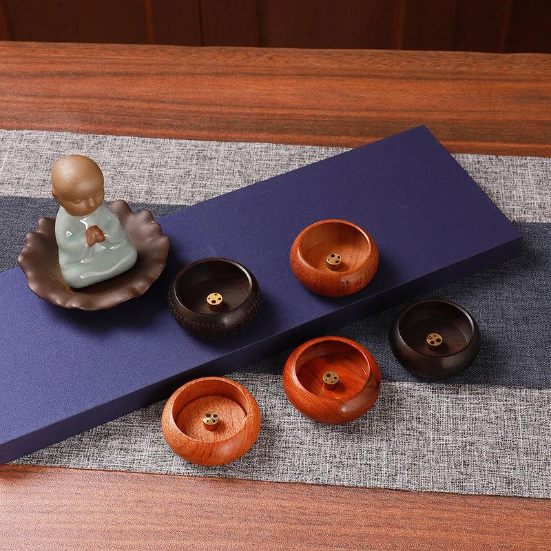 Vintage Wooden Bowl Incense Holder Rosewood Burner Stick Censer Various Sizes Home Decor Aromatherapy Yoga Meditation Zen
