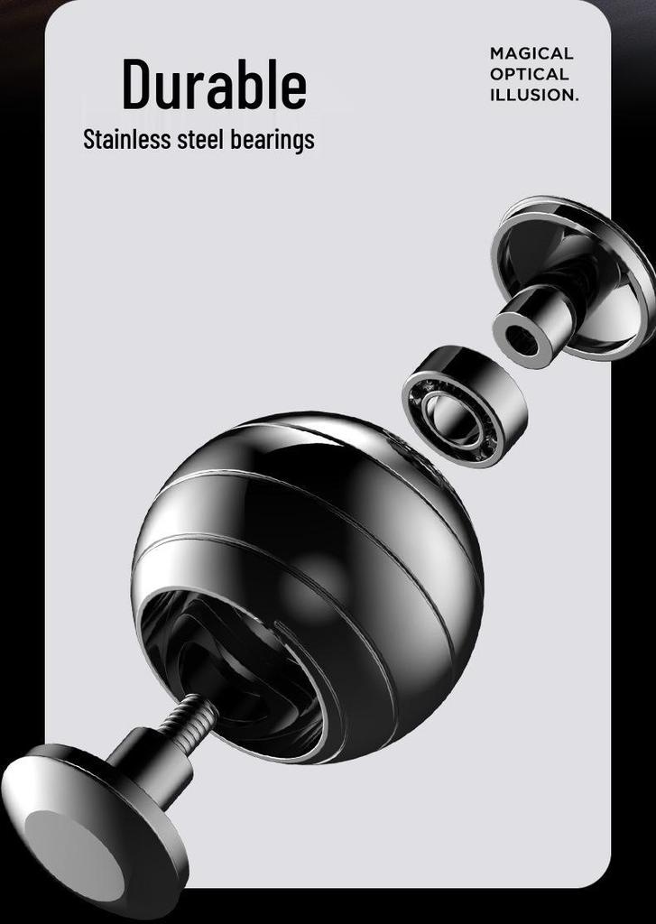 Colorful Square Fidget Spinner: Black Metal Stress Relief Handheld Toy