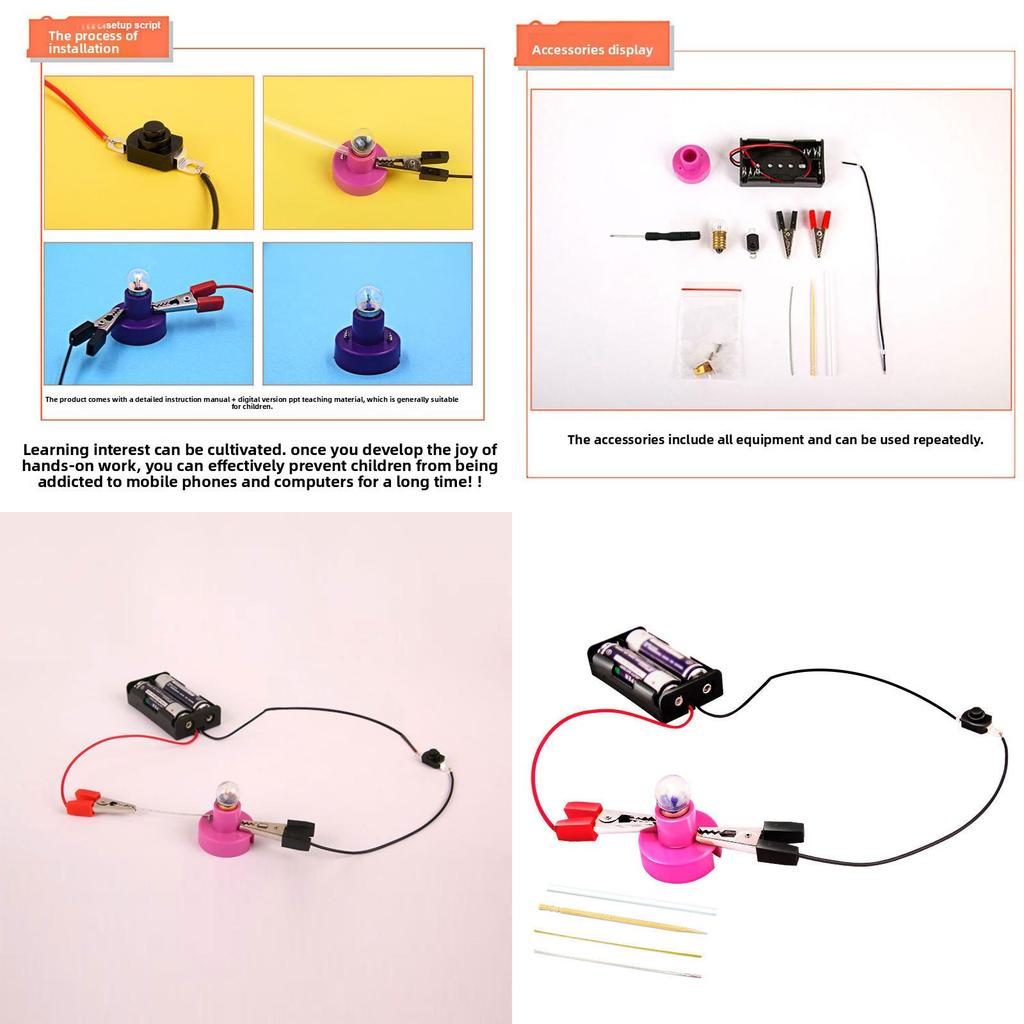 Simulated Light Bulb Circuit Experimental Material Set Children Puzzle Toys For Kids Science Education And Creativity