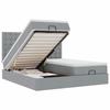 Cadre de lit ottoman avec matelas - Maison Exclusive - 180x200 cm - Gris clair - Rangement hydraulique