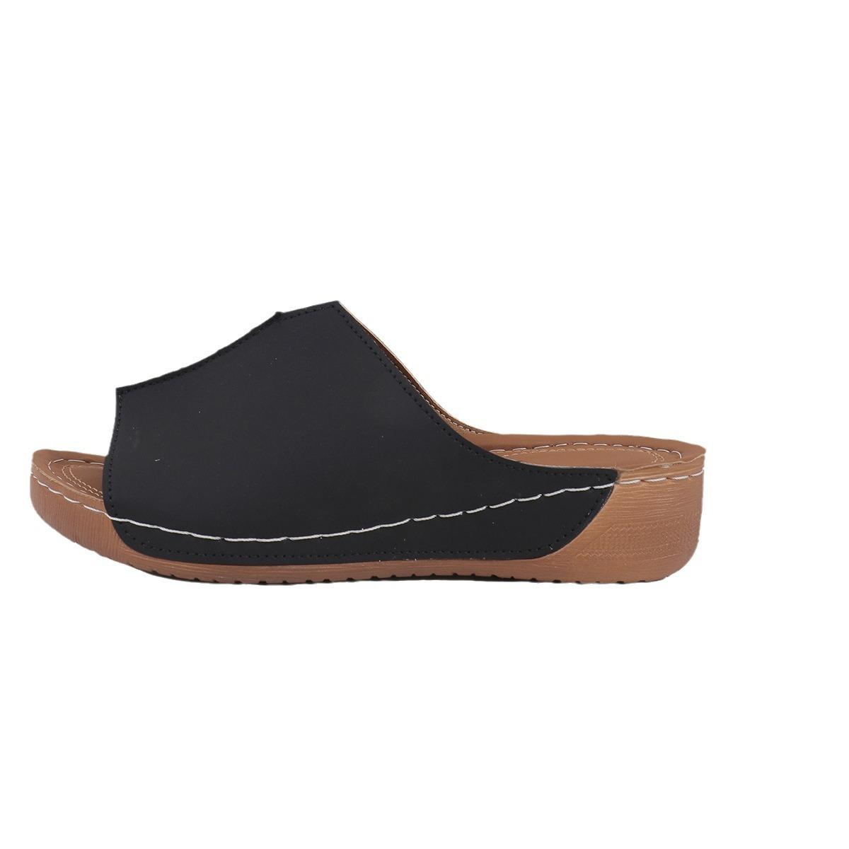 Летняя обувь Женские сандалии Большие размеры Классика Slip On Тапочки Женские туфли — фото 4