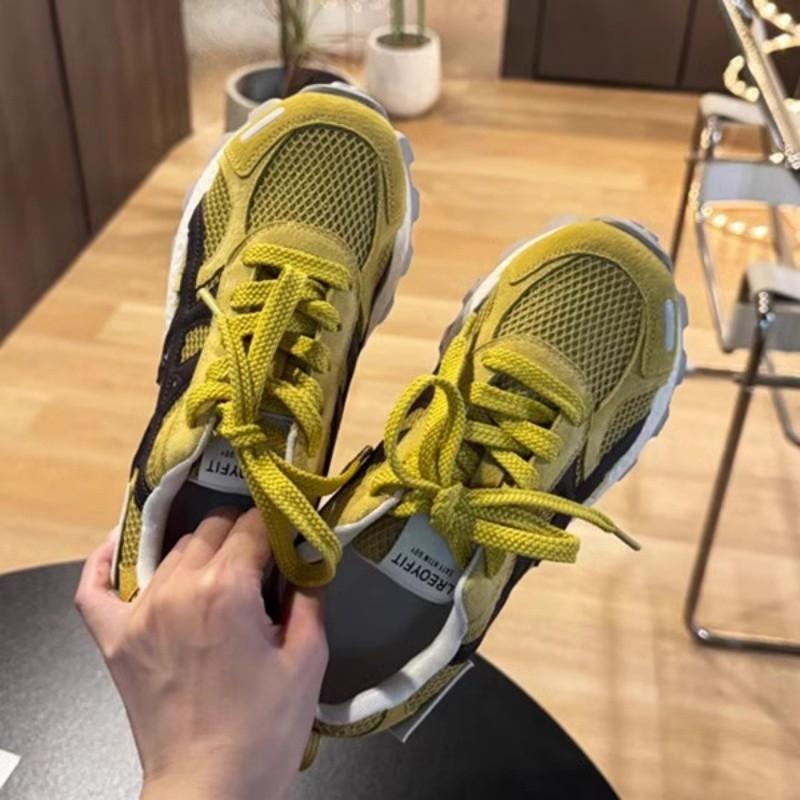 Cowhide Version~ Height Increase 8cm Genuine Leather German Training Shoes 2025 Spring and Summer Thick-soled Versatile Mesh Forrest Gump Shoes C