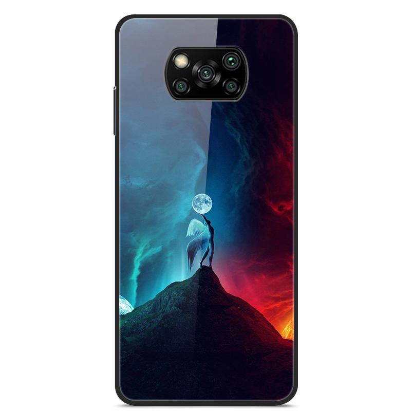 Glass Back Cover For Xiaomi Poco X3 Pro Poco X3 NFC Case Tempered Glass Case For Xiaomi Mi 10T Lite Case Funda POCO X 3 PRO Case