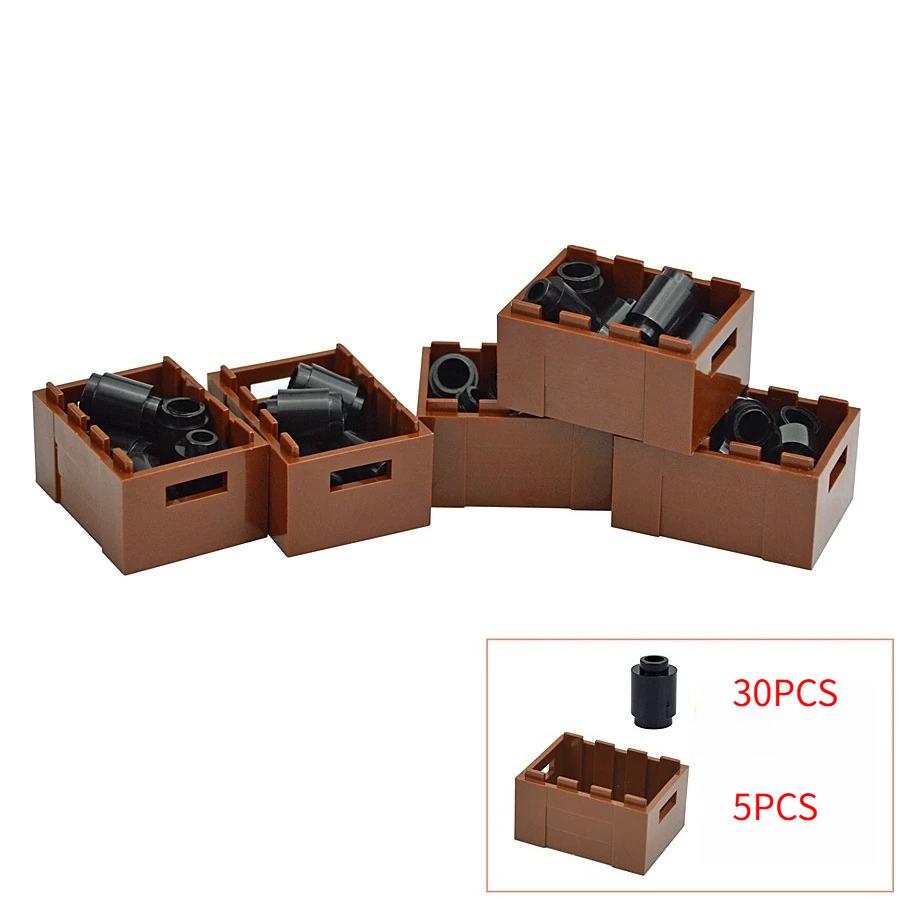 MOC Building Blocks Military Navy Figures Accessories Medieval Cannon Ammunition Wilderness Scene Tent Bonfire Brick Toy Gifts