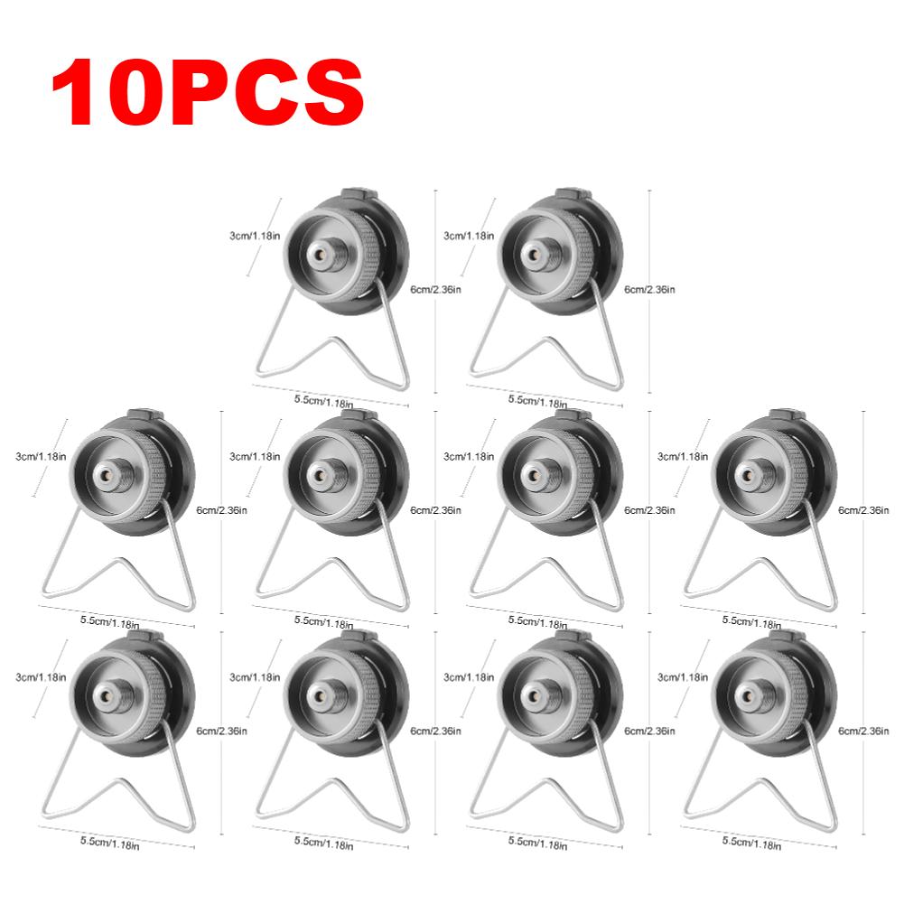 1-10PCS Butane Gas Stove Adapter Portable Gas Tank Converter With Bracket Butane Gas Conversion Joint Outdoor Stove Accessories