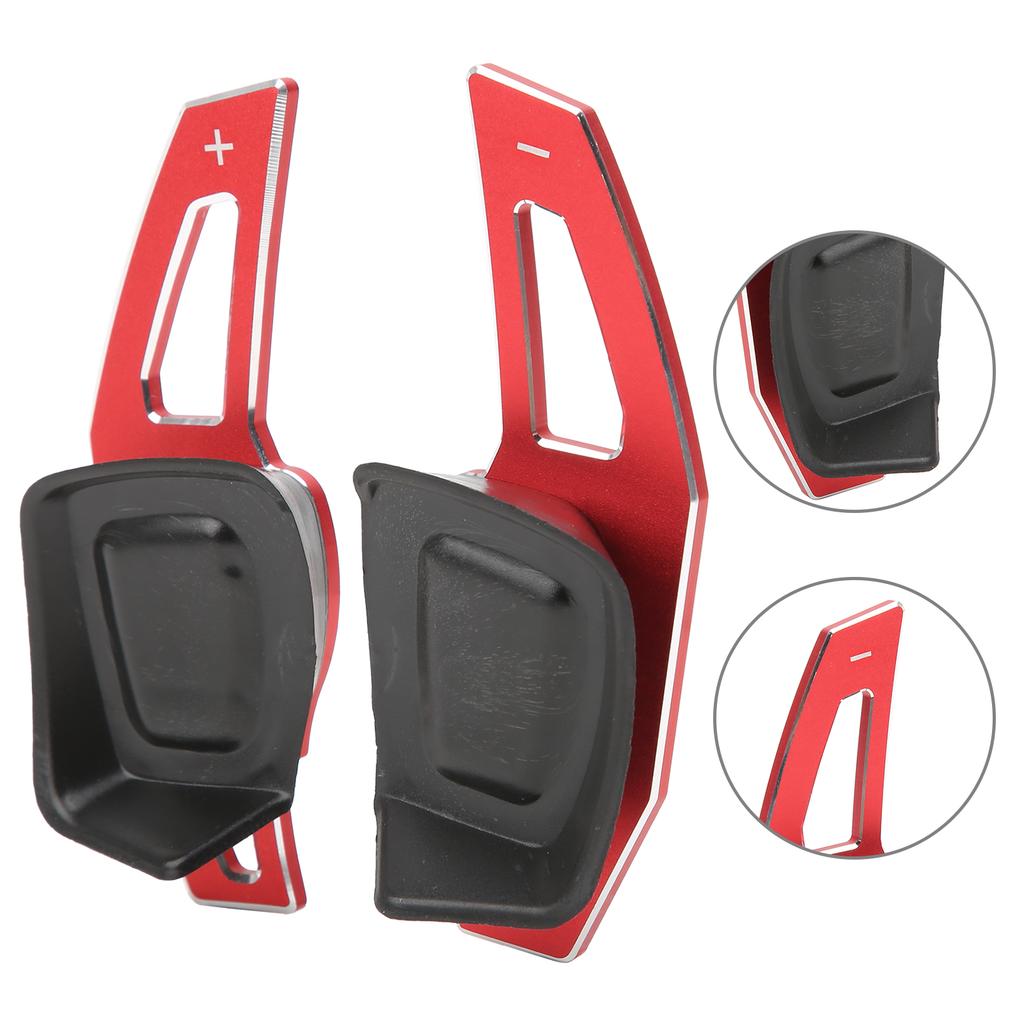 2pcs Car Ste ing Wheel   Paddles Aluminum Alloy AntiSlip Int ior Decoration Accessories(Red )