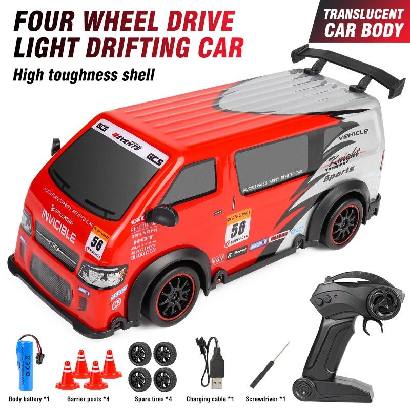 Rc Drift Car 15Km/h Remote Control Truck 1/24 High-Speed Drifting Cool Lighting 4Wd Drive Competitive Model Electric Machine Toy
