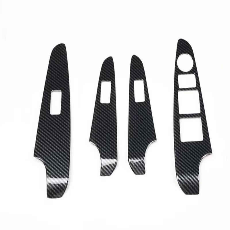 LHD RHD For Mazda 2 Demio 2015- ABS Black Window Lift Switch Glass Rise Button Panle Center Conlose Gear Shift Panle Cover