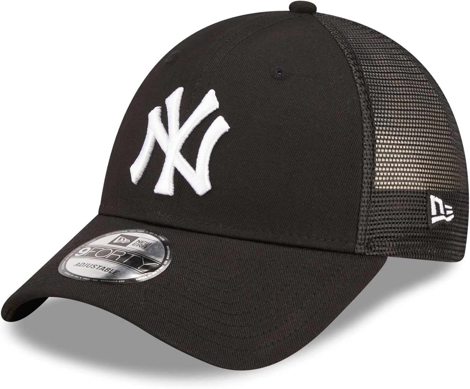 

[New Era] Mesh Cap for Men and Women 940 Trucker 9Forty Adjustable Cap Hat MLB (JP, Alphabet, Free Size, NY Black x White) [Used]