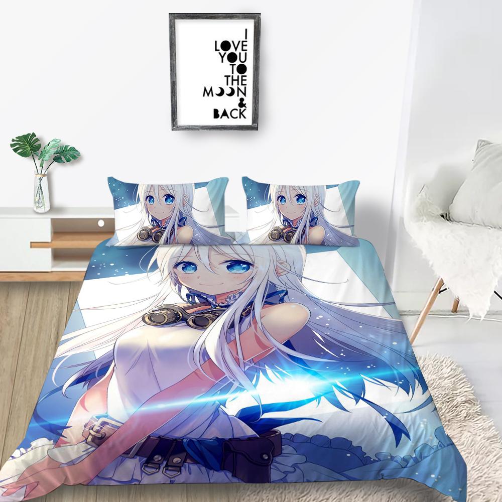 Cartoon Mädchen Bettwäscheset Kinderzimmer Bettbezug und Kissenbezug AU/EU/US Doppelbett/Doppelbett Volle Größe