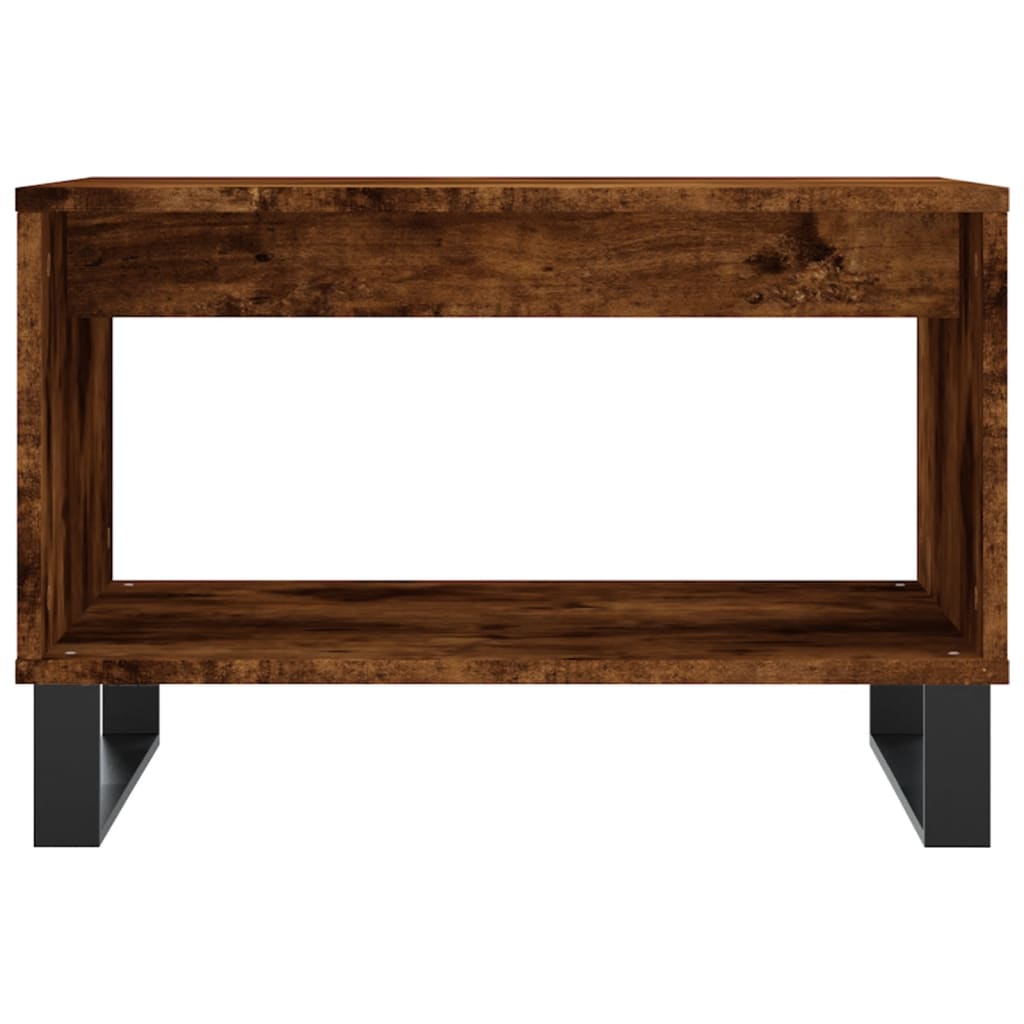 Coffee Table Smoked Oak Finish 60 X 50 X 40 Cm Engineered Wood