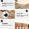 Folding Computer Nordic Table with Adjustable 80cm Wide X 40cm PC Side with Dressing Work Easy Assembly [Rshtong] Height-Adjustable Desk, Desk, Style,