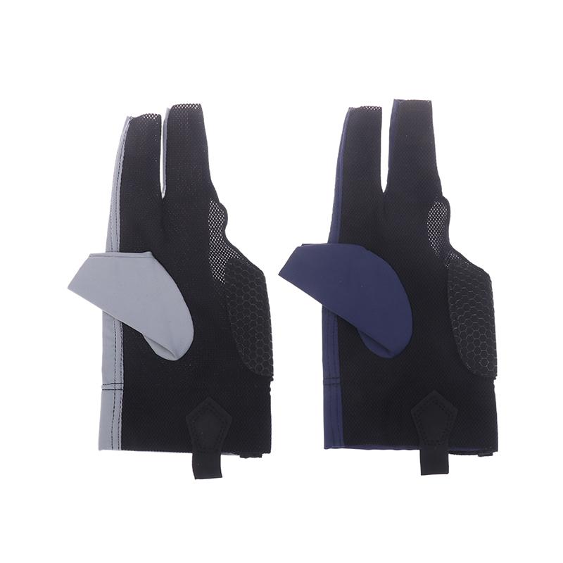 Billiards Glove Left Hand Three Finger Snooker Billiard Glove Non Slip Stickers Elasticity Billiard Training Gloves Accessories