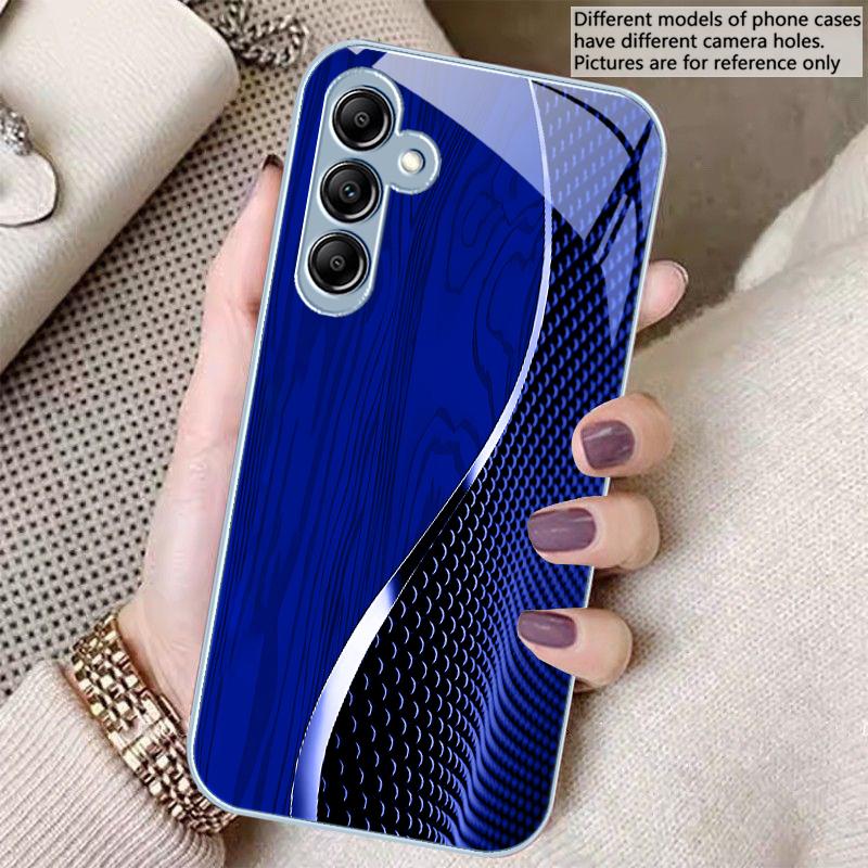 Wood grain mesh black For Samsung A 20 30 22 23 24 25 26 31 32 33 34 35 42 50 51 52 53 54 55 56 70 71 72 73 glass phone case