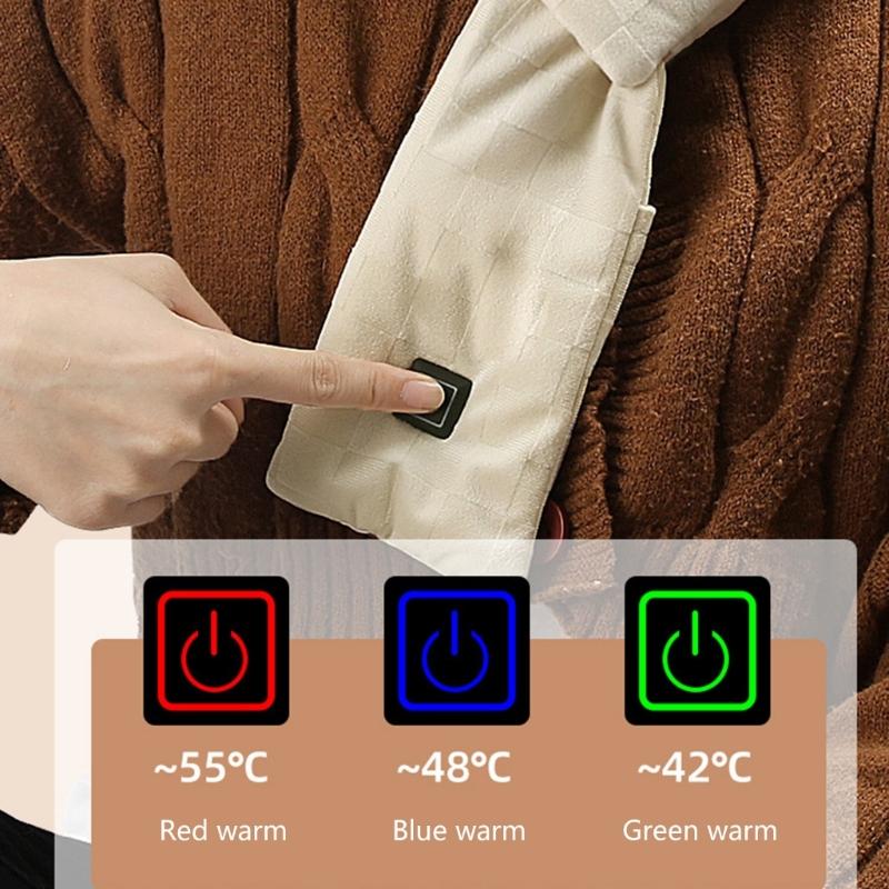 Electric Heated Scarf Windproof Outdoor Sports USB Charging Pad Thermal Scarf