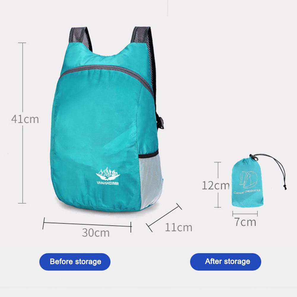 Foldable Outdoor Backpack Nylon Waterproof Hiking Travel Camp Running Rucksack