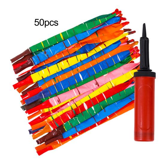 Rocket Balloons with Pump Flying Balloon with Whistling Noise Assorted Colors Long Screaming Balloon for Birthdays Events Parties
