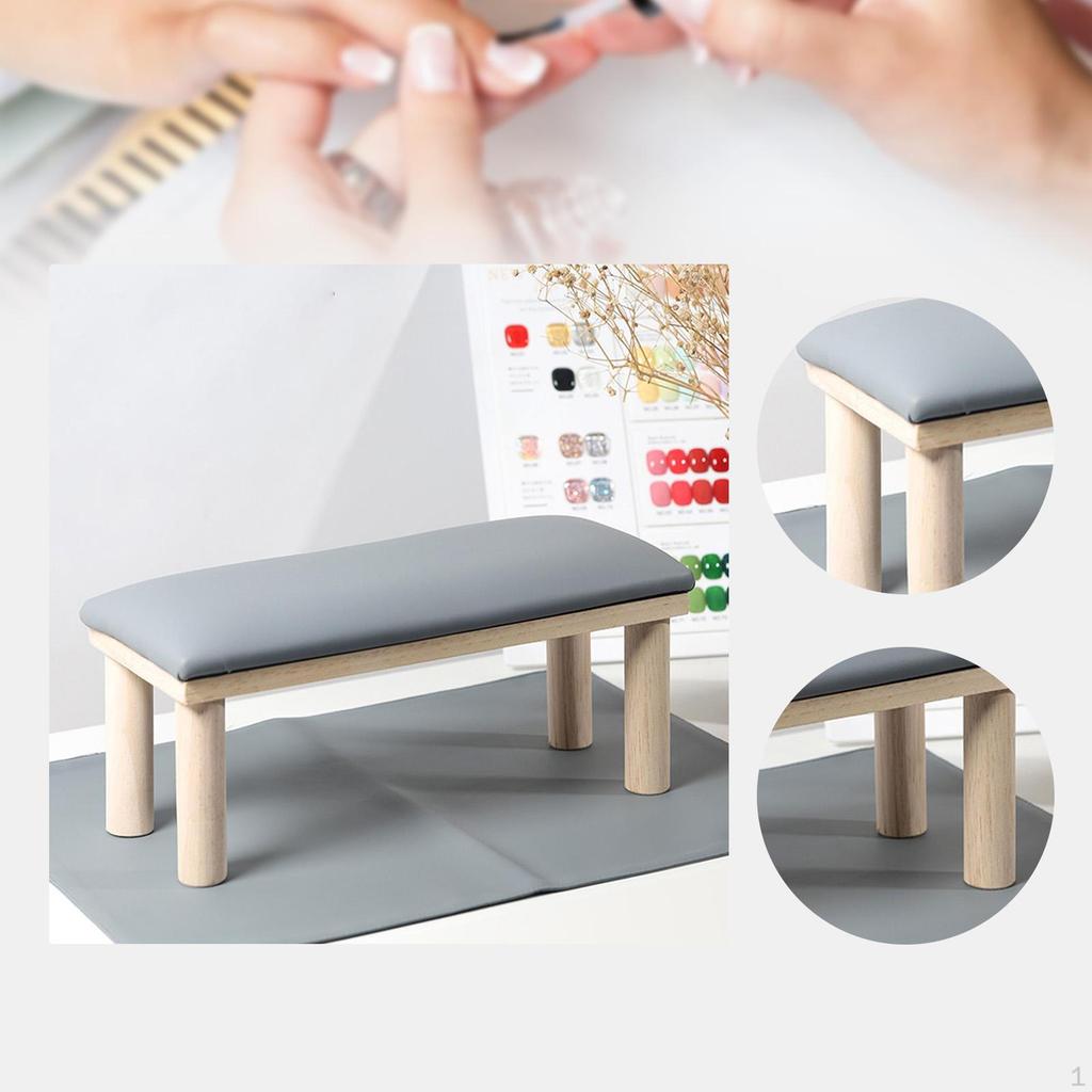 Arm Rest for Nails Manicure Hand Stand Wood Nail Salon Manicurist Armrest