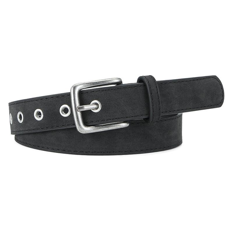 Classic Retro Women's Pu Leather Belt With Sturdy Alloy Buckle For Timeless Chic