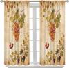 Fruit Grape Curtains, Retro Country Style Rattan Fruit Pattern Window Decoration, Suitable for Living Room, Bedroom and Kitchen