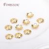 18K Gold Plated 11mm Flower Caps For Beads Brass Metal Big Beads Caps For DIY Beading Jewelry Making Accessories