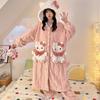 YUZHAOLIN Women's Plush Coral Fleece Hooded Loungewear Set