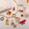 Creative Dripping Oil Colorful Three-Dimensional Diy Pendant Stainless Steel Gold-Plated Small Pendant Pendant Collection