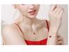 Women's Heart Antler Red Agate Bracelet - 925 Silver, Fresh Christmas Birthday Gift