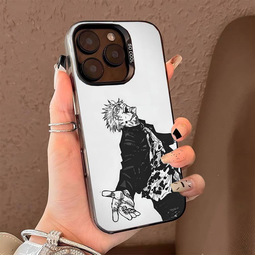 J-jujutsu kaisen  phone case for iPhone 17 17Air 16 15 14 13 12 11 Pro Max Plus Colorful Silver