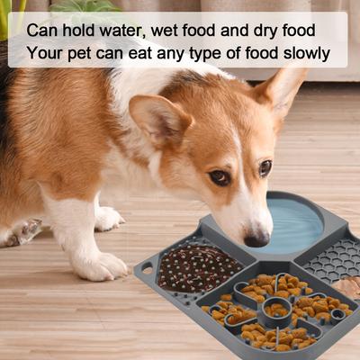 Pet Lick Mat Dogs Cats Licking Mats with Suction Cups Silicone Lick Pad for Bathing Grooming