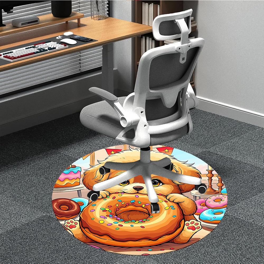 

1pc Donut Dog Chair Carpet for Office, Non-slip, Soft and Durable Office Rug for Decoration, Perfect for Office yy260105061 80cm by 80cm