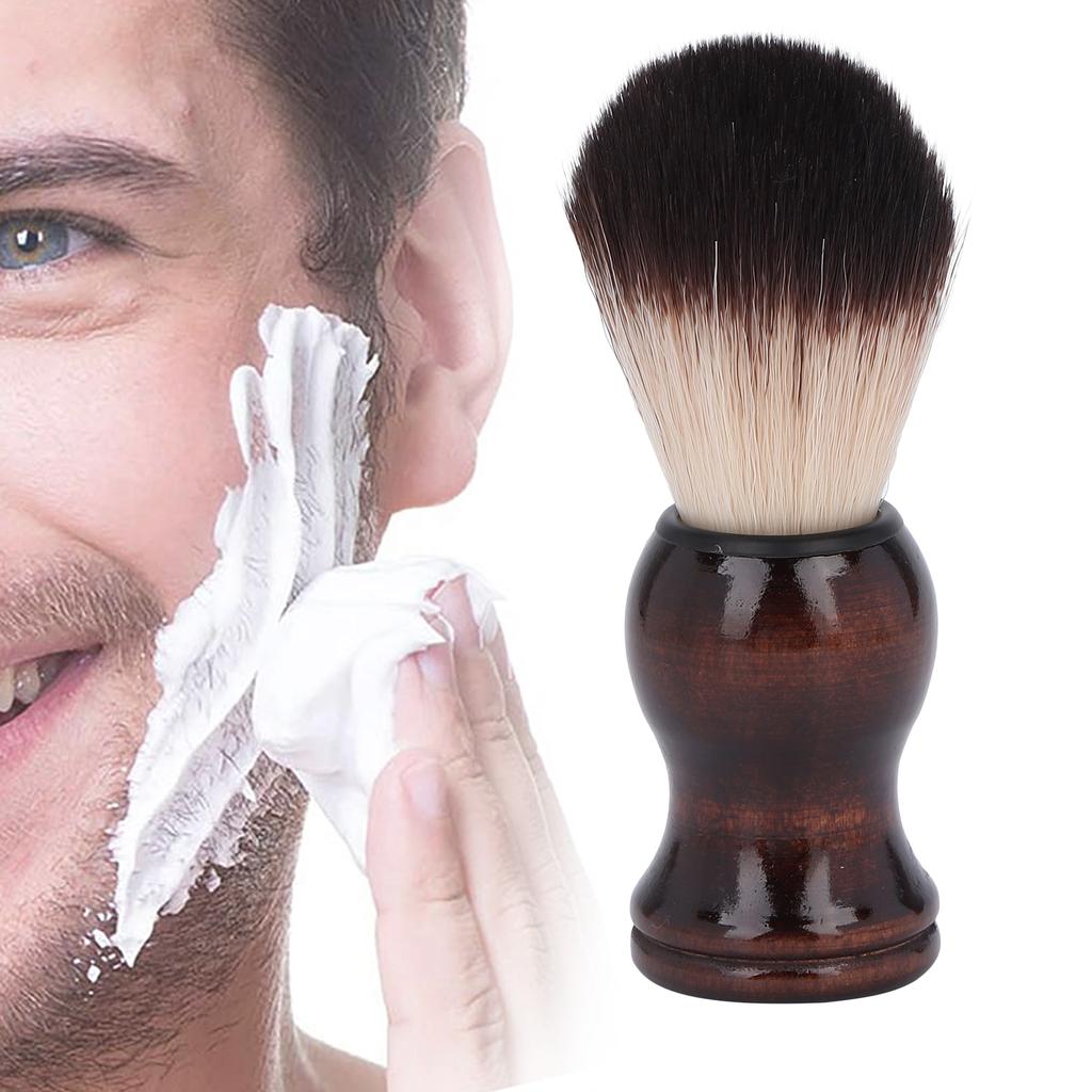 Weicher Haar Rasierpinsel Friseur Rasierschaumpinsel Holzgriff Bartrasur Reinigungsbürste