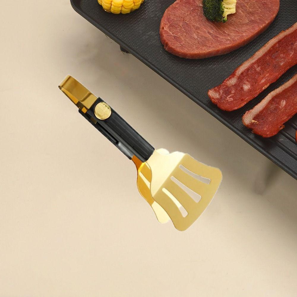 Shell Head Design Food Tongs Stainless Steel Pasta Clamp Multifunctional Barbecue Tong  Party