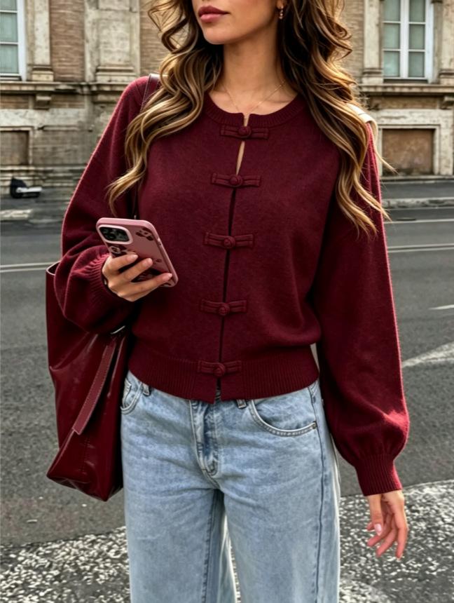 Women's Cardigan, Solid Color for Fall and Winter