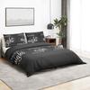 Black Bed Linen Set 200x200 cm Cotton