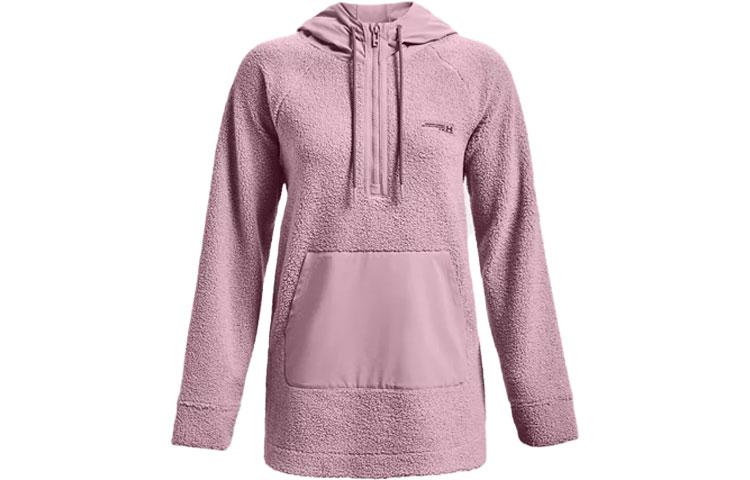 Under Armour Sweatshirts Women s Pink Hooded Moderate Regular 1367057-698 L