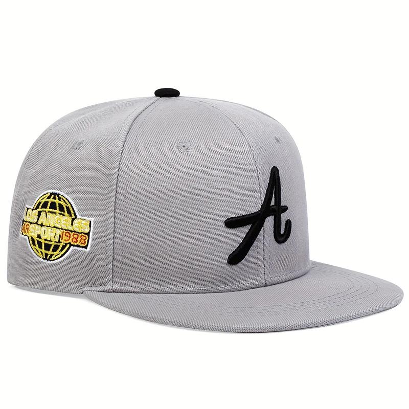 Unisex Czapki baseballowe z haftem litery A z boku Ziemia Wiosna Jesień Outdoor Regulowane Casualowe Hip-hopowe Czapki Truckerowe Kapelusz przeciwsłoneczny