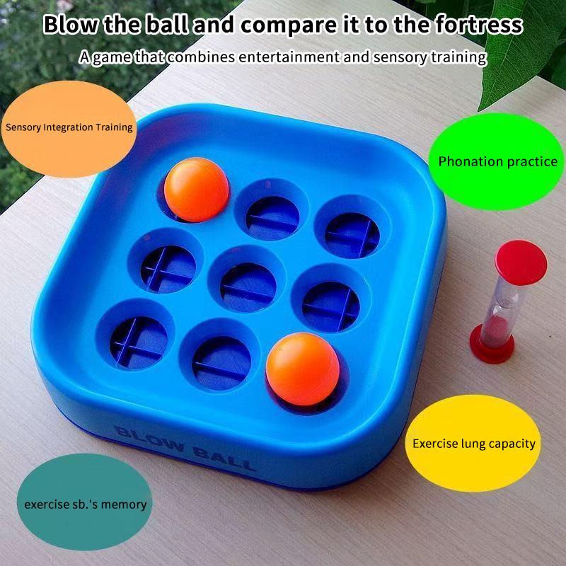Детский оральный тренажер Игра на выдувание Тренировка объема легких Выдувание шарика Настольная игра Звуковая тренировка Сенсорная игрушка Для раннего развития